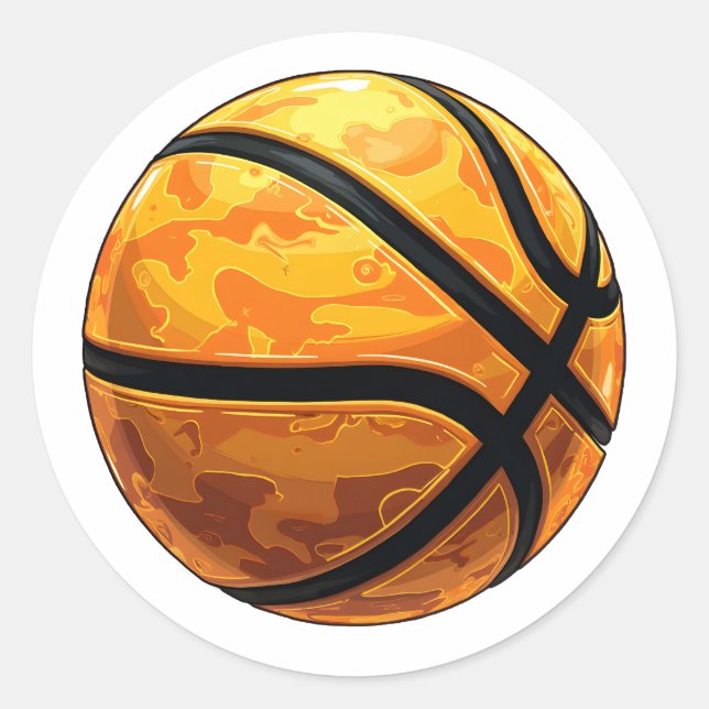 ADESIVO REDONDO BASKETBALL CLASSIC ROUND STICKER (Frente)