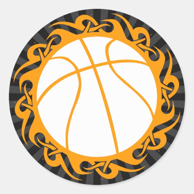 Adesivo Redondo basquete. (Frente)