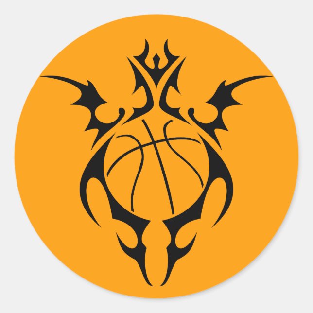 Adesivo Redondo basquete. (Frente)