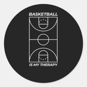 Adesivo Redondo Basquete é minha terapia