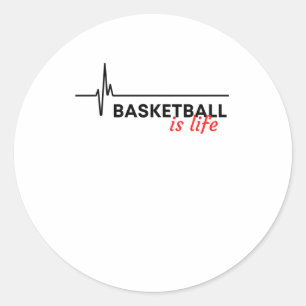 Adesivo Redondo Basquete É Vida.