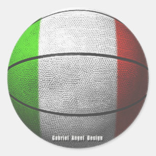 Adesivo Redondo Basquete Itália