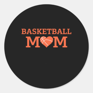 Adesivo Redondo Basquete Mãe de Basquete Cota Mulheres