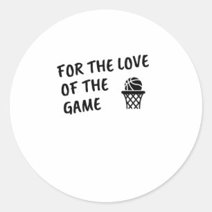 Adesivo Redondo Basquete Pelo Amor Do Jogo.