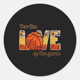 Adesivo Redondo Basquete Pelo Amor Do Jogo