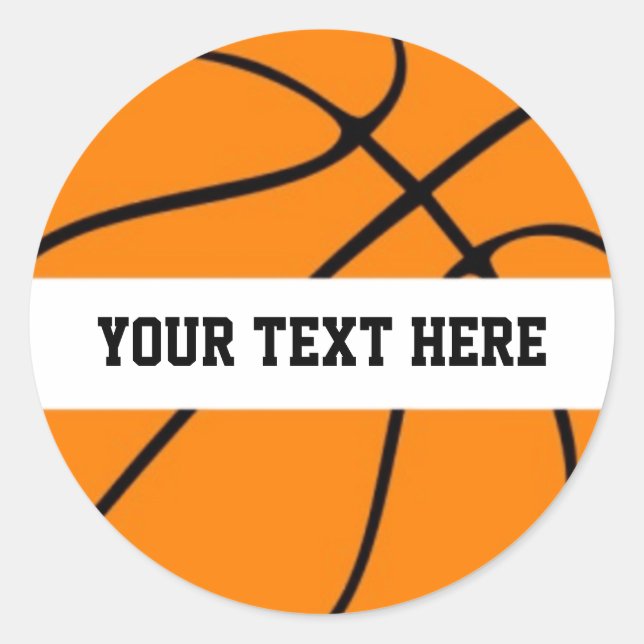Adesivo Redondo Basquete Personalizado (Frente)