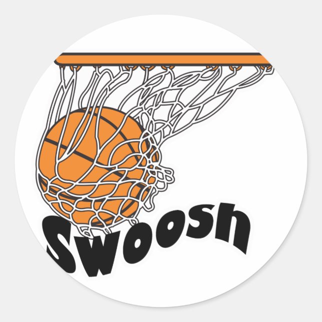 Adesivo Redondo basquete swoosh (Frente)