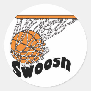 Adesivo Redondo basquete swoosh