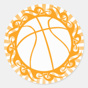 Adesivo Redondo basquete. tribal.