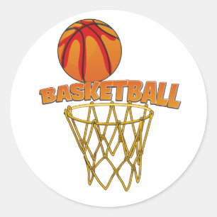Adesivo Redondo Basquetebol