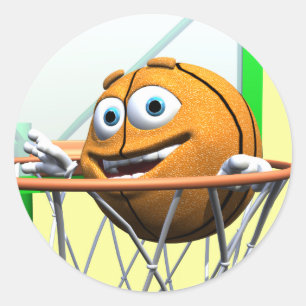 Adesivo Redondo Basquetebol