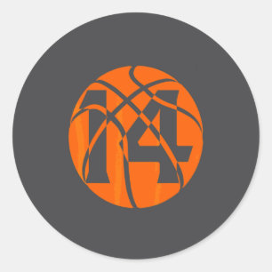 Adesivo Redondo Basquetebol 14 Anos Equipe de Jogadores de Anivers