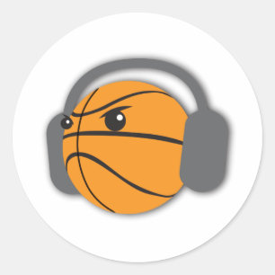 Adesivo Redondo Basquetebol louco