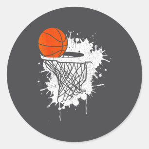 Adesivo Redondo Basquetebol Para Treinador Jogador Meninos Meninas
