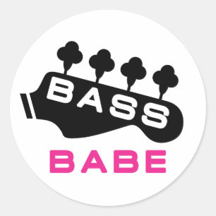 Adesivo Redondo Bass Babe Gift Para Bauxi