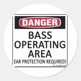 Adesivo Redondo Bass da área de operação