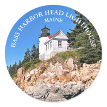 Bass Harbour Head Lighthouse Maine Large Stickers