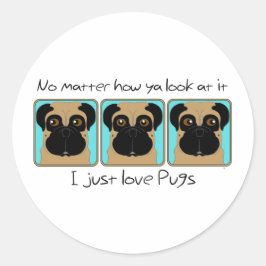 Adesivo Redondo Basta Amar Citação e Engraçados Olhando ao Redor