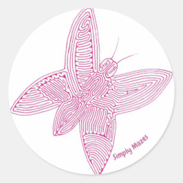 Adesivo Redondo Basta Mazes Butterfly Maze Sticker