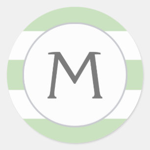 Adesivo Redondo Basta stripes Monogramas Vinhetas / Mint