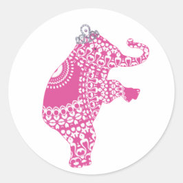 Adesivo Redondo Bastões para crianças, princesa-rosa, cor-de-rosa,