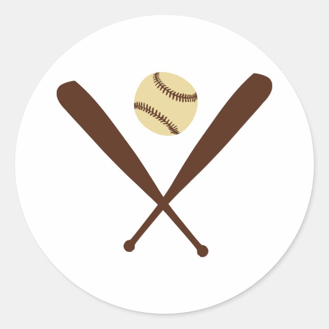 Adesivo Redondo Bat Baseball (Frente)