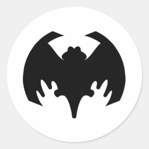 Adesivo Redondo Bat Black The MUSEUM Zazzle Gifts