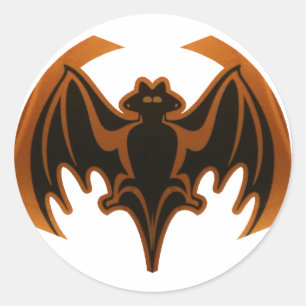 Adesivo Redondo Bat Brown O MUSEUM Zazzle dá presentes