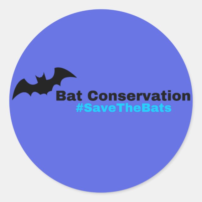Adesivo Redondo Bat Conservation Stickers (Frente)