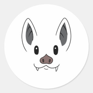Adesivo Redondo Bat Face