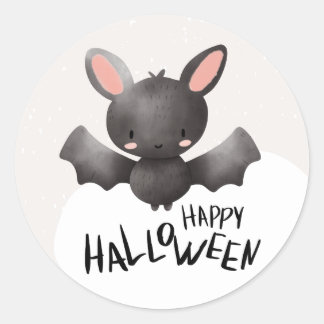 Adesivo Redondo Bat Halloween