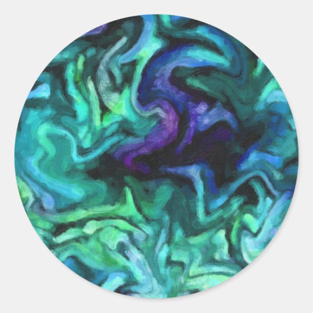 Adesivo Redondo Bat Mitzvah Blue e Purple Design (Frente)