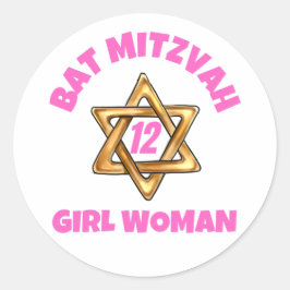 Adesivo Redondo Bat Mitzvah Classic Round Sticker