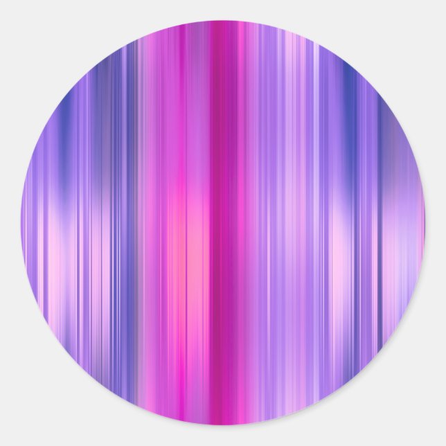 Adesivo Redondo Bat Mitzvah, em tiras roxas, rosa e rosa (Frente)