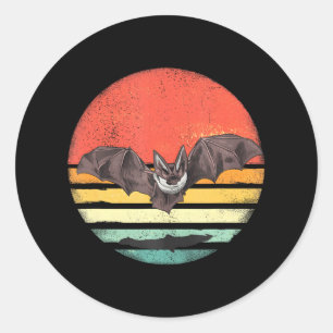 Adesivo Redondo Bat Nocturnal Animal Willife Mammal Bat Lover