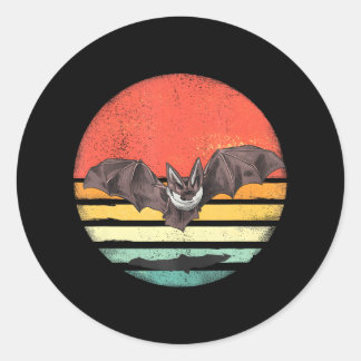 Adesivo Redondo Bat Nocturnal Animal Willife Mammal Bat Lover
