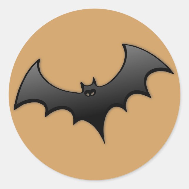 Adesivo Redondo Bat Sticker Laranja (Frente)