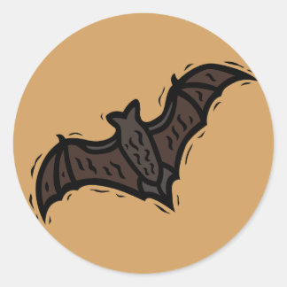 Adesivo Redondo Bat Sticker Laranja