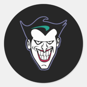 Adesivo Redondo Bat The Animed Series Joker Face