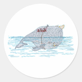 Adesivo Redondo Batalha de Chifre-Baleia