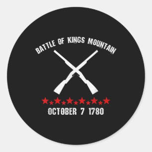 Adesivo Redondo Batalha Do Kings Mountain Revolucionario War 1780