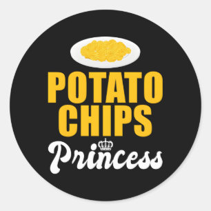 Adesivo Redondo Batata Chips Princess