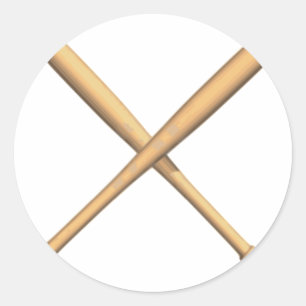 Adesivo Redondo Batatas cruzadas de beisebol