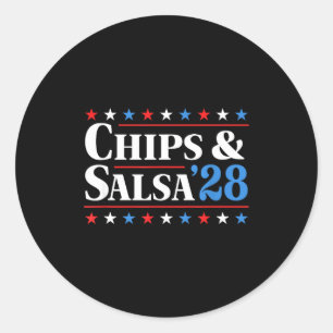 Adesivo Redondo Batatas Fritas E Salsa 2028 Eleição Presidencial D