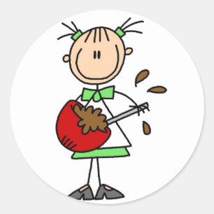 Adesivo Redondo Bateria de mistura do criador com figura adesiva