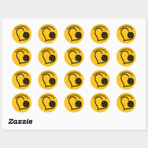 Adesivo Redondo 🌼 Bateria de picleball Zen Zest
