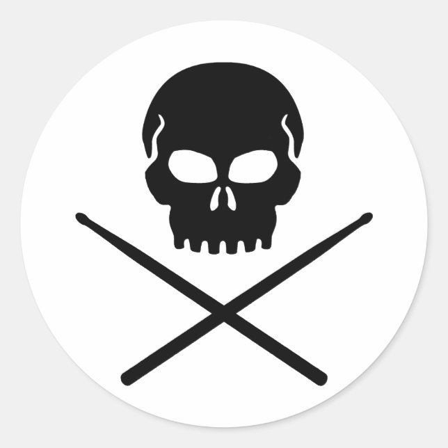 Adesivo Redondo Baterista (Frente)