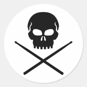 Adesivo Redondo Baterista