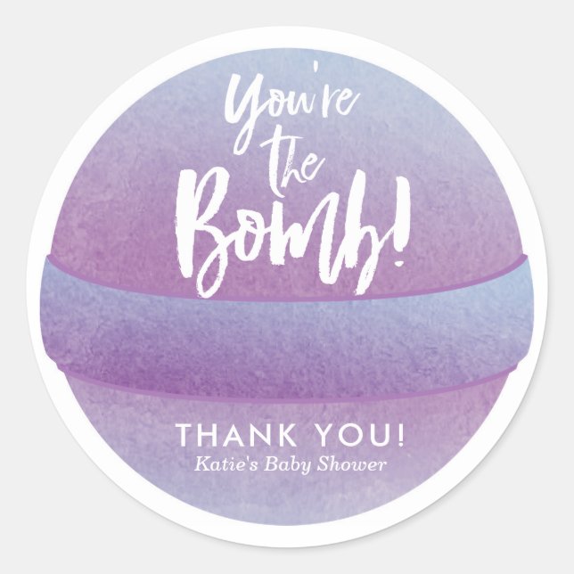 Adesivo Redondo Bath Bomb Stickers Chá Favor Stickers (Frente)