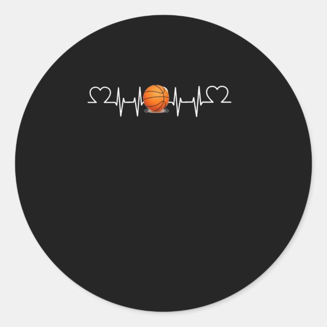 Adesivo Redondo Batida de Basquete Funny Basball Lover (Frente)